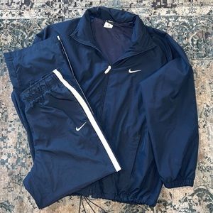Vintage LG Navy Blue Nike Rain/Tracksuit.